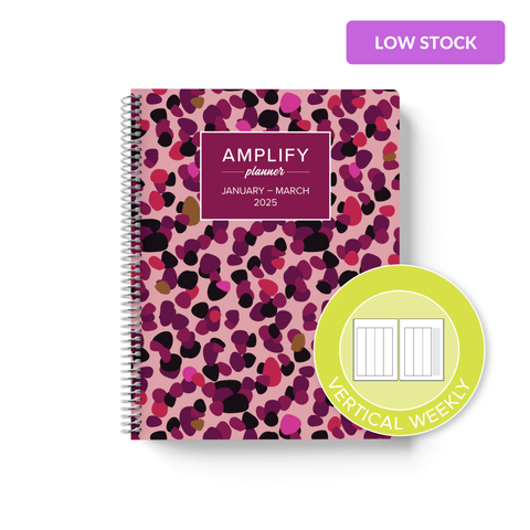 charisma cover with graphic indicating vertical weekly layout option in Q1 2025 Amplify Planner