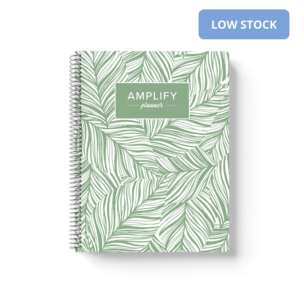 Growing Green weekly Amplify Planner 2025 Weekly Planner on a white background.