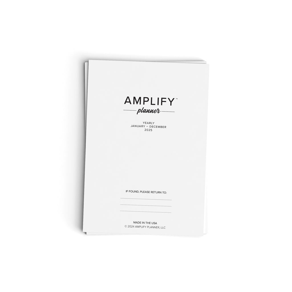 Amplify Planner 2025 Weekly printable Planner first page on a white background