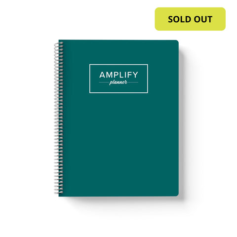 discover teal Amplify Planner 2025 Weekly Planner on a white background