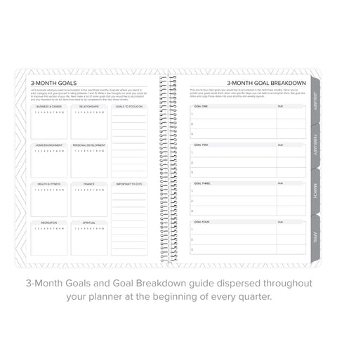 Peaceful Mauve Yearly Planner January-December 2024