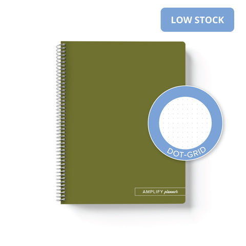 Khaki Green Spiral Notebook