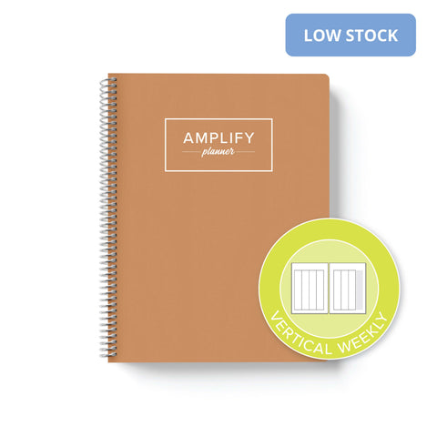 tranquil tan yearly vertical weekly amplify planner