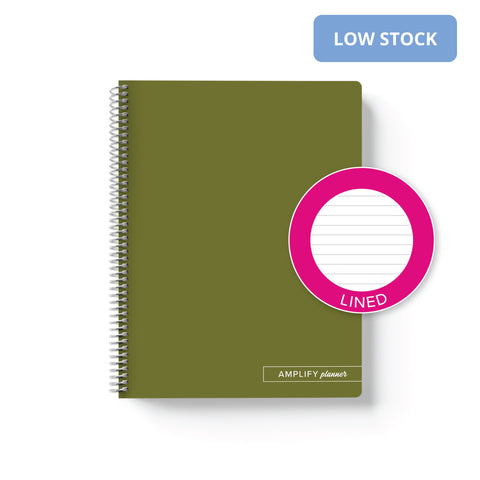 Khaki Green Spiral Notebook