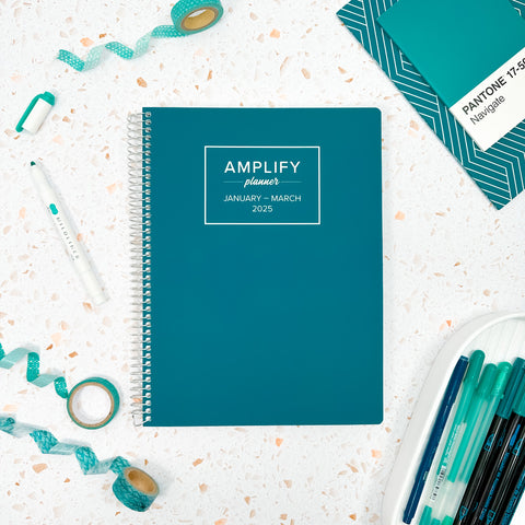 ideal teal 2025 quarterly amplify planner