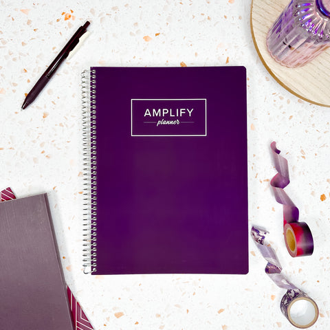 majestic purple undated quarterly amplify planner