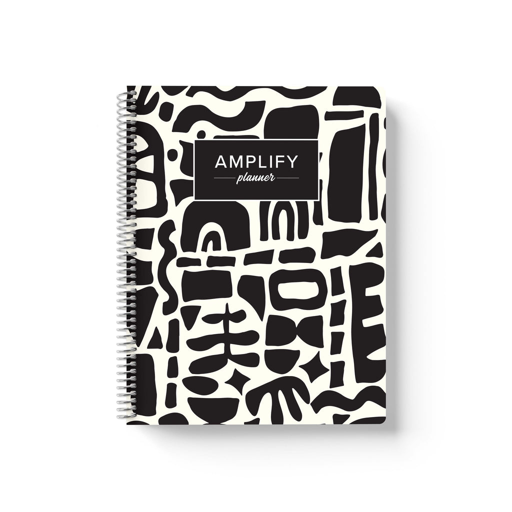 abstract collage undated quarterly amplify planner