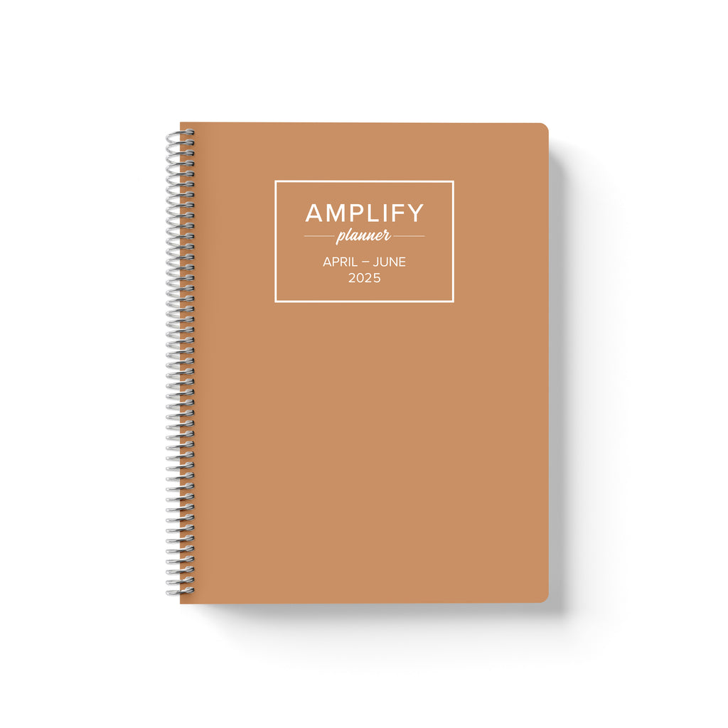 honeycomb q2 2025 quarterly daily amplify planner on white background