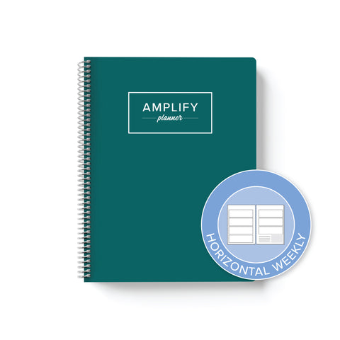 discover teal yearly horizontal weekly amplify planner