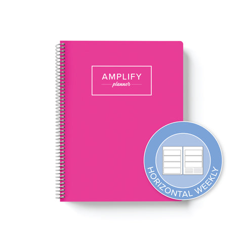 enchanted pink yearly horizontal weekly amplify planner