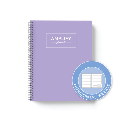 lavender dream yearly horizontal weekly amplify planner