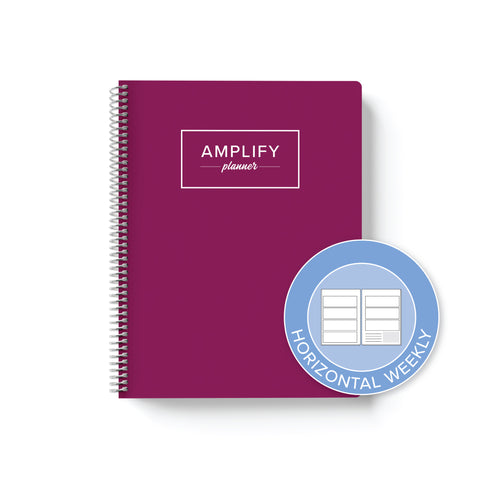 radiant berry yearly horizontal weekly amplify planner