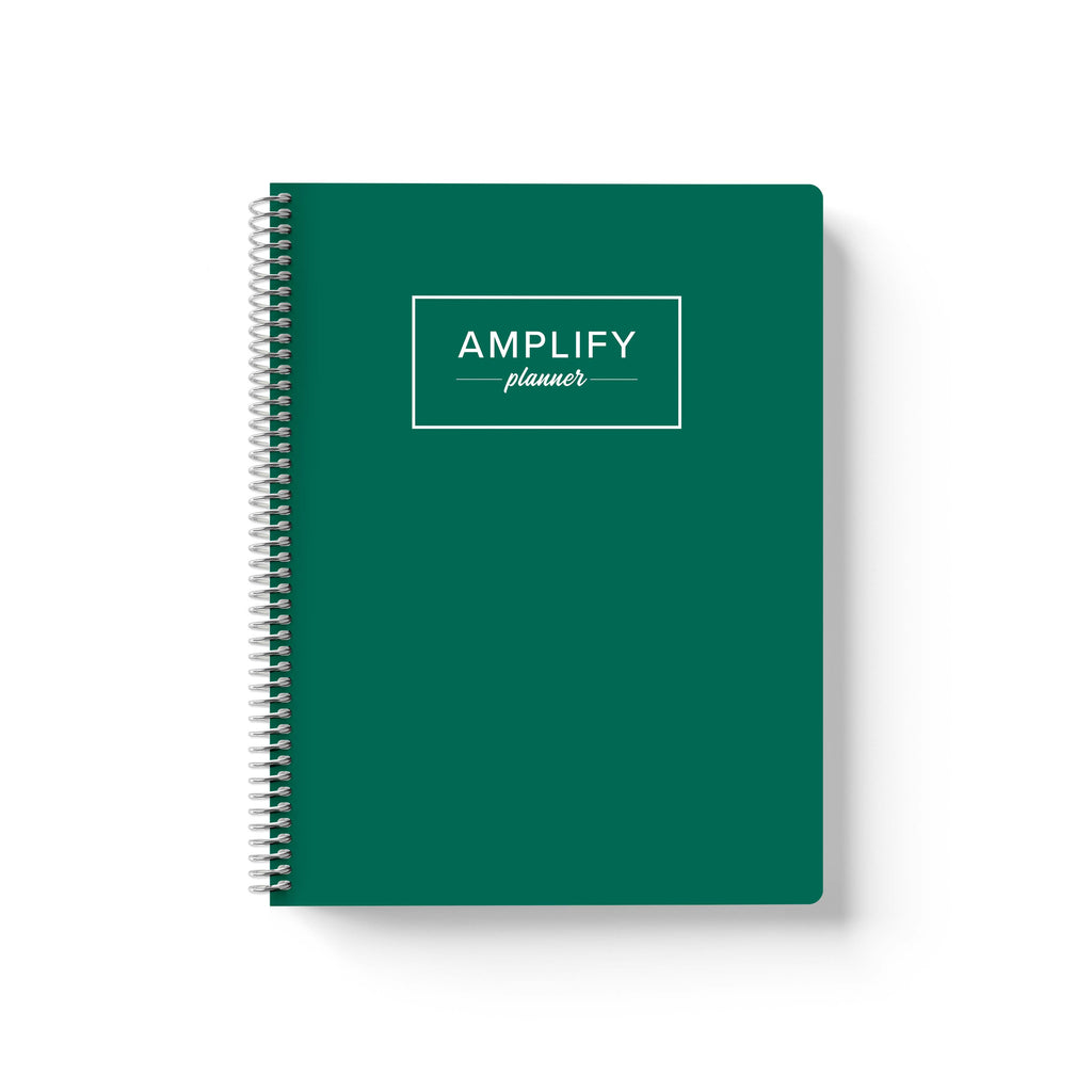 imagination green undated quarterly amplify planner