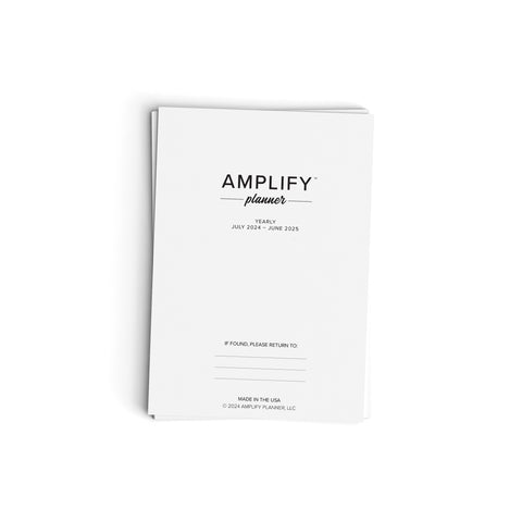 Amplify Planner 2024-2025 july start Weekly printable Planner front page