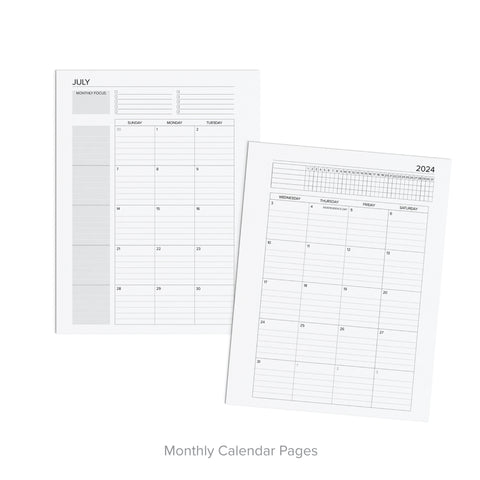 Amplify Planner 2024-2025 july start Weekly printable Planner monthly layout