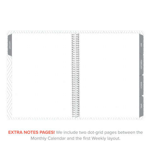 Extra dot grid notes pages for flexible planning in weekly Amplify Planner