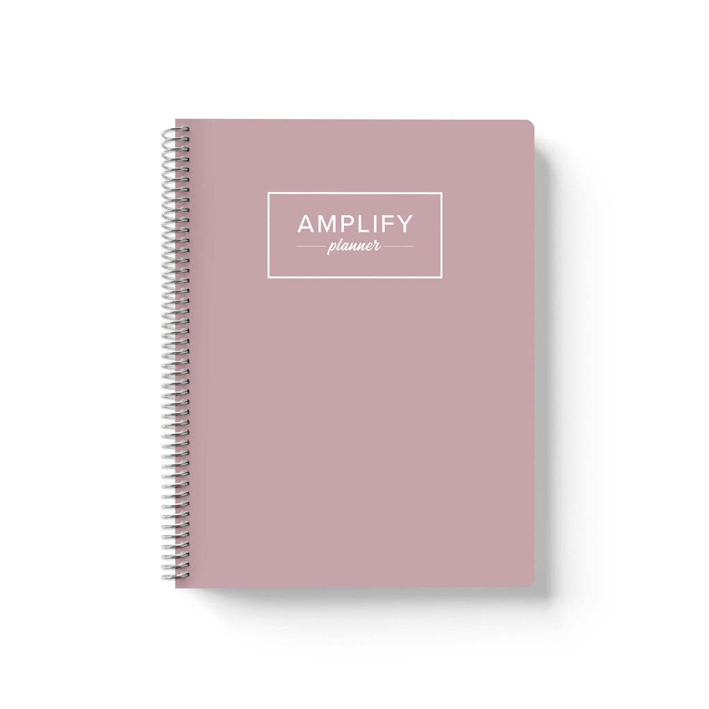 peaceful mauve undated quarterly amplify planner