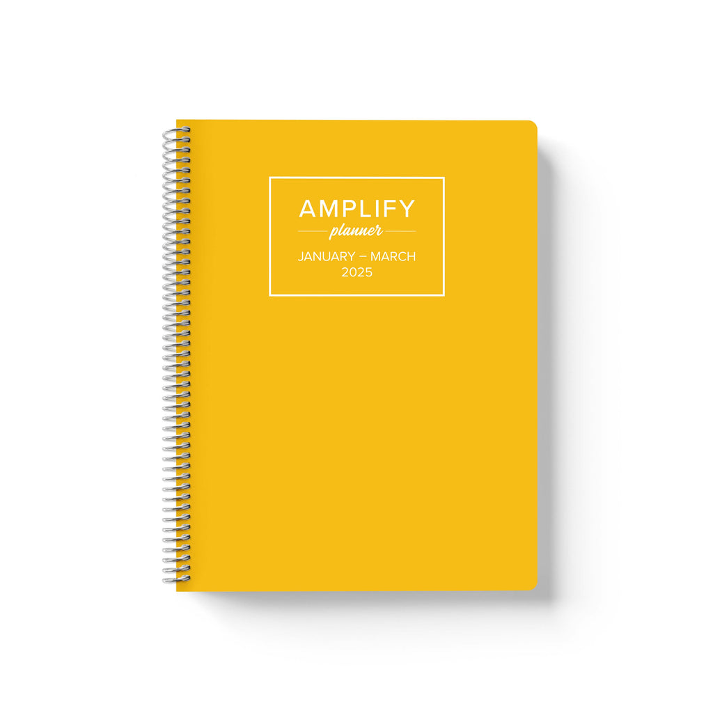 spontaneous yellow 2025 quarterly amplify planner