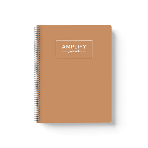 tranquil tan yearly amplify planner