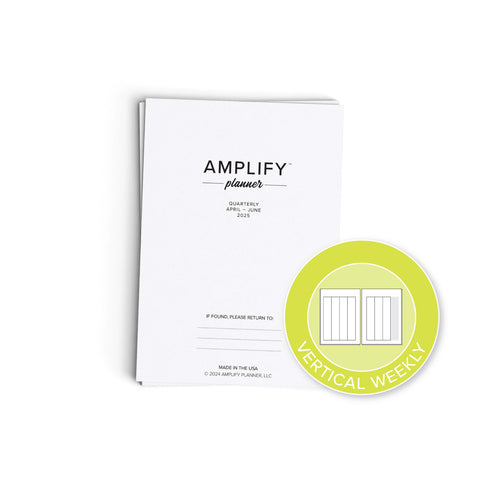 printable quarterly amplify planner april-june 2025 vertical weekly