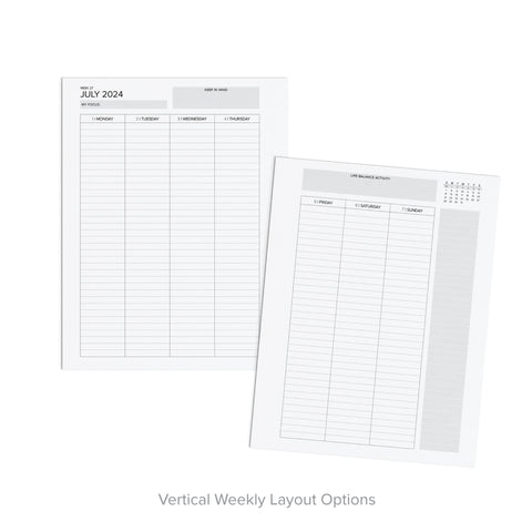 Amplify Planner 2024-2025 july start Weekly printable Planner vertical weekly layout