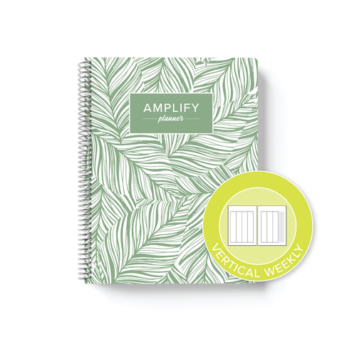 growing green yearly vertical weekly amplify planner