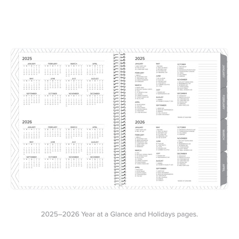 Tranquil Tan Yearly Planner January-December 2025