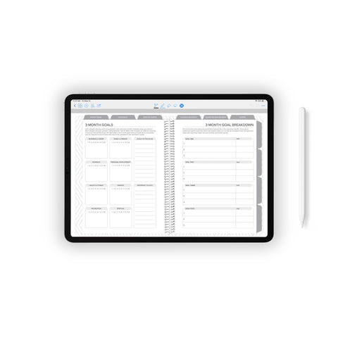 Charcoal Undated Digital Planner