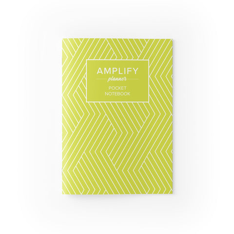 amplify planner lined pocket notebook chartreuse