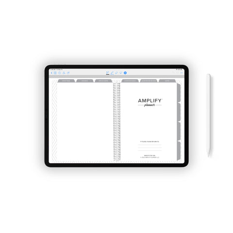 Charcoal Undated Digital Planner