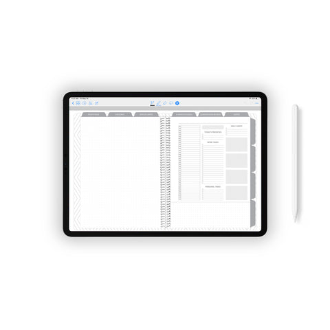 Charcoal Undated Digital Planner