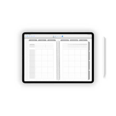 Charcoal Undated Digital Planner