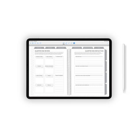 Charcoal Undated Digital Planner