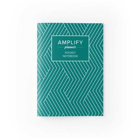 amplify planner lined pocket notebook teal