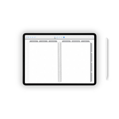 Charcoal Undated Digital Planner