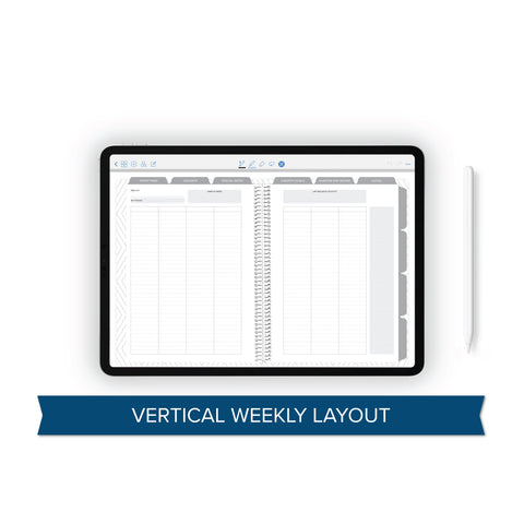 Charcoal Undated Digital Planner