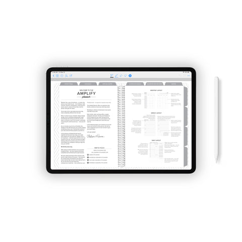 Charcoal Undated Digital Planner